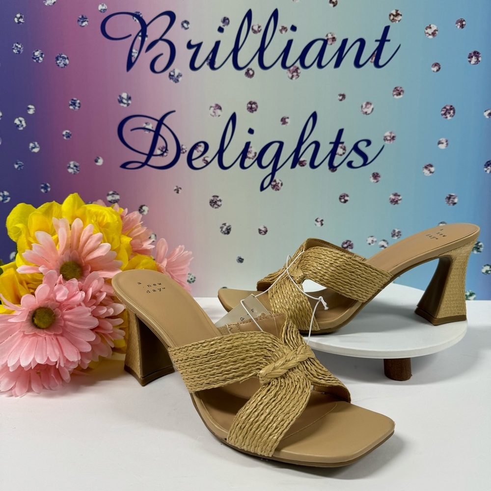 WOVEN MULE HEELS NEUTRAL